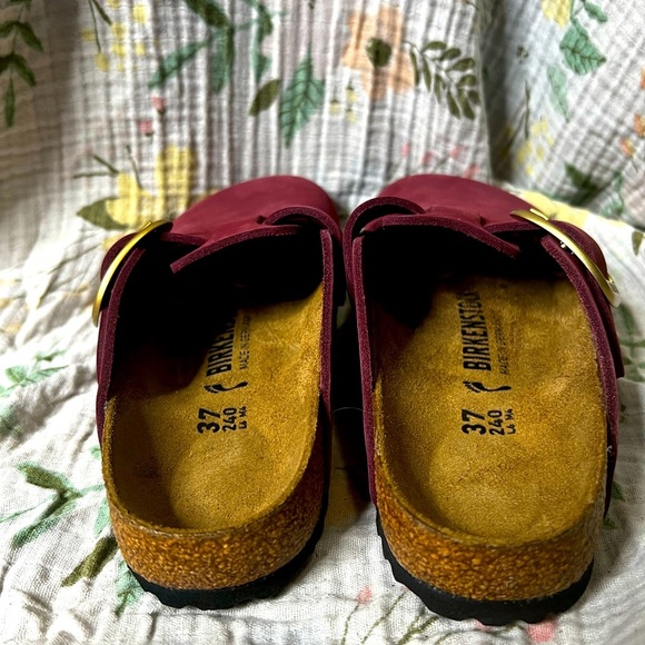 BIRKENSTOCK Boston Big Buckle Clog Maroon size EU37 US 6/6.5 - Picture 5 of 9